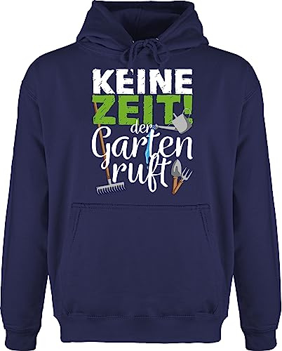 Shirtracer - Hoodie Herren Pullover Männer - Hobby Outfit - Keine Zeit der Garten Ruft - Gartengeräte - weiß