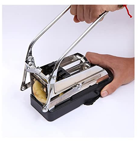 QINGGANGLING999 French Fry Cutter Potato Chipper Onion Kitchen Gadgets Cucumber French Fries Manual Cutter Multipurpose Stainless Steel Home Restaurant French Fries