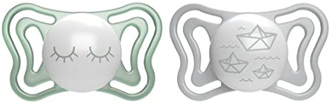 Chicco PhysioForma Light, Chupete 16-36 M, Chupetes Recién Nacido con Pezón Suave de Silicona, Ayuda a la Respiración Fisiológica y Favorece Desarrollo Correcto de la Boca, Brilla en la Noche, 2 pz