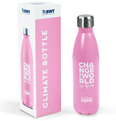 BWT Termo de acero inoxidable, 0,5 litros, mantiene el calor o el frío durante 6 horas | Bottle Free Zone Edition
