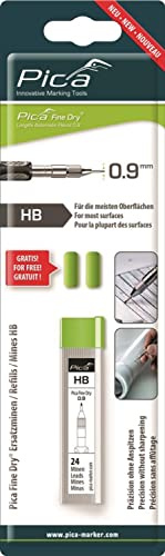 PICA Estuche de 24 minas grafito 0, 9 HB Fine Dry en blister, 7030/SB