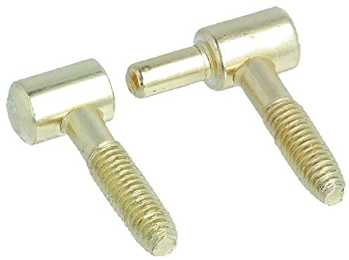 Screw-Less Brass Male & Female Lift Off Hinges Barrel Pin Brass Lift Off Hinges for Cabinet Doors Cupboard Door Pair of 10.