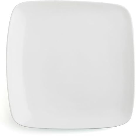 Ariane Plato Llano Vital Cuadrado Cerámica Blanco (27 x 21 cm) (12 Unidades)