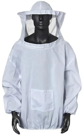 ZKLGS Imkeranzug, Siamesischer Imkeranzug, Bienenkleidung, halbe Jacke, Bienenzuchtanzug mit Hut, Bienenbissschutz for die landwirtschaftliche Honighaltung für Imkeranfänger