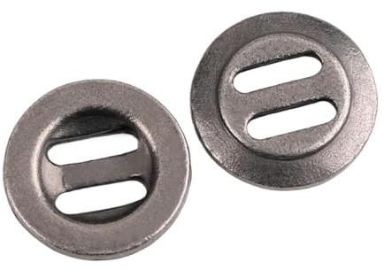 Metallknöpfe 11mm-25mm für Jeans und Pullover, 17 Grau Schwarz, 15mm-6Stk