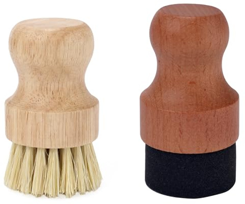 Wood Cutting Board Oil Applicator & Brush, Butcher Block Food Grade Mineral Oil Wax Applicator Conditioner for Scrapers Bowls Spoons (Wood Color, Brown)