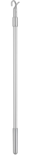 HEMOTON 24 Inch Telescopic Aluminium Curtain Rod with Hook Adjustable Window Blind Opener Wand for Vertical and Venetian Blinds in Home and Office