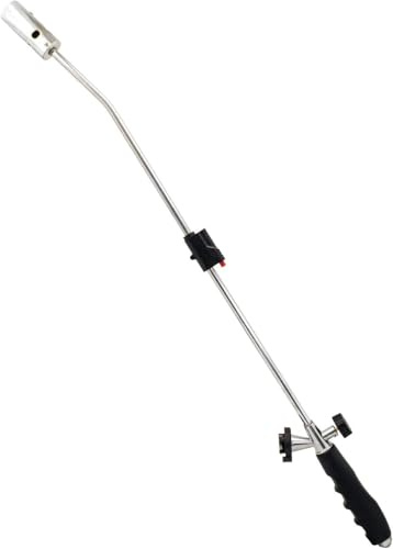 Weed Burner Torch with Piezo Ignition | Flame Weed Killer Blow Torch for Driveways, Patios, and Gardens | Easy Grip, Adjustable Flame | Optional 4 or 8 Gas Canisters (Weed Wand Only)