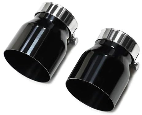2 Stücke Auspuffblende Für BMW F22 F23 M235i M240i Für F20 F21 M135i M140i F30 F31 ID60mm Schalldämpfer Dekorationsartikel(Black)