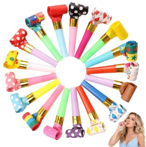 25 PCS Party Blowers, Party Whistles for Birthday Celebrations