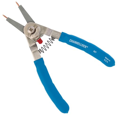 Channellock 926 6 cm spännring tång | Precisionscirkelhållare hållande ringtång | Inkluderar 5 par utbytbara spetsar | Tillverkad i USA 8-tums fasthållningsring 8-Inch/ 203mm Röd