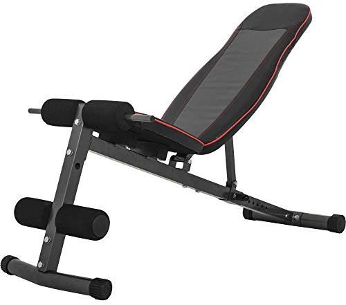 GORILLA SPORTS® Hantelbank - 9-Fach von 30° - 60 Verstellbar, Multifunktion, mit gepolsterte Beinfixierung, bis 200kg Belastbar - Bauchtrainer, Trainingsbank, Rückentrainer, Fitnessbank, Sit up Bank