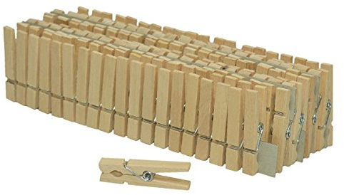 100 Mini Pinces à Linge en Bois Naturel 45mm de Long - 6 mm de Large - Mini Pinces déco