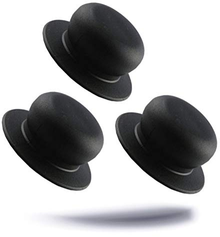 Kerafactum® Griff Set Ersatzgriff für Topfdeckel 3 Stück Deckelgriff Ersatzteil - Farbe: mattschwarz und Ø von 5 cm
