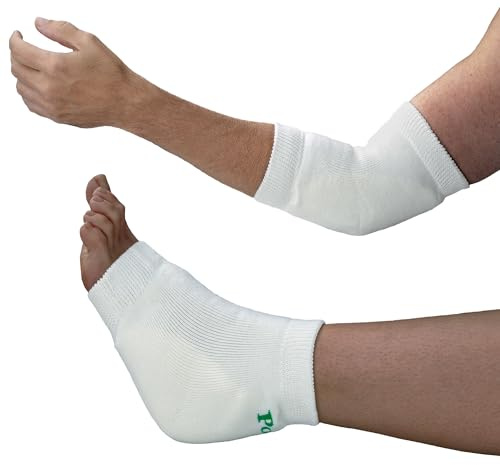 TIDI 6224M Posey Heel and Elbow Protectors with Foam Pads ― Medium ― White ― One Pair of Heel and Elbow Protectors for Protection Against Abrasions ― Home Healthcare ― Medical Supplies