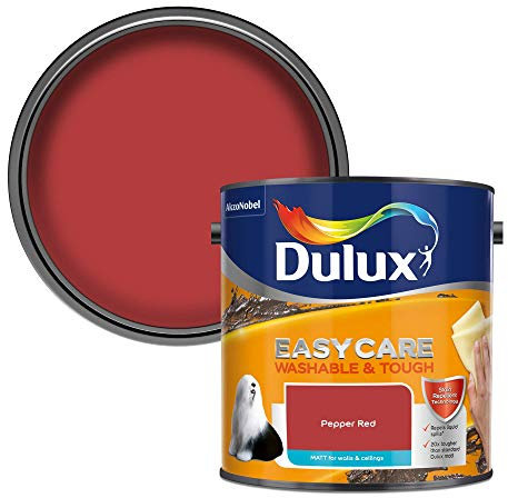 Dulux Walls & Ceilings Matt Emulsion Paint, Pepper Red, 2.5 Litres