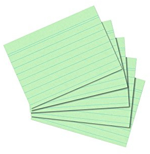500 Herlitz Karteikarten DIN A8 / liniert / Farbe: grün