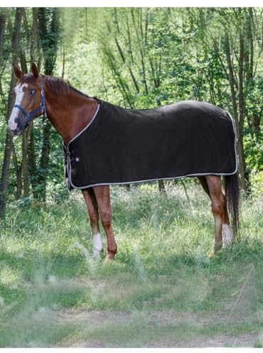 Riding World Polar Fleecedecke schwarz grau 190cm