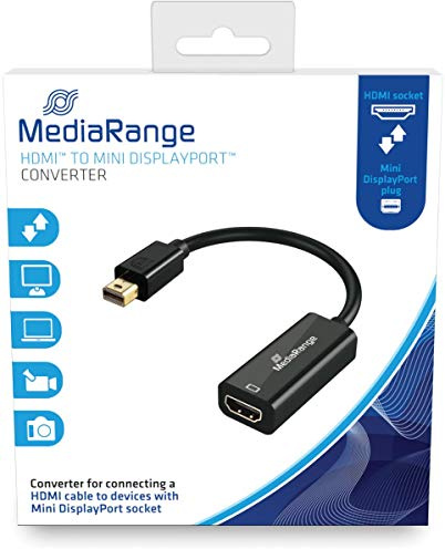 MEDIARANGE MRCS176 Adaptador DE Cable DE VÍDEO 0,15 M Mini DISPLAYPORT HDMI Negro