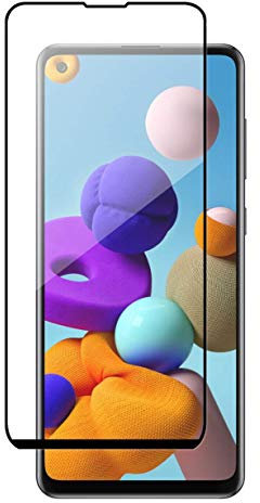 COFI 1453 5D Schutz Glas kompatibel mit Samsung Galaxy A21s (A217F) Curved Schutz Folie Vollständig Klebend und Abdeckung