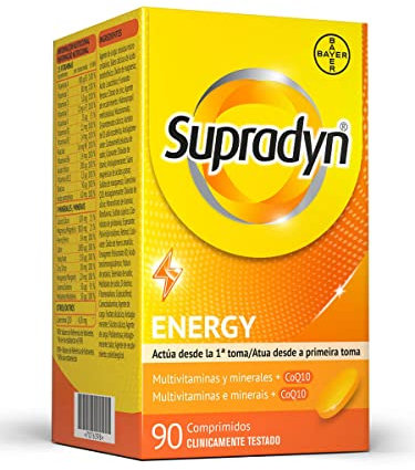 Supradyn Energy 90 comprimés + 30 cadeau | Multivitamines, minéraux et coenzyme Q10