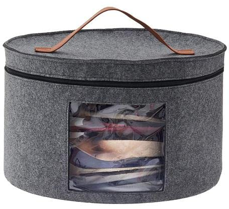 Hut Aufbewahrungsbox Mit Deckel Runde Hutschachtel Hutbox Tragbare Huttasche Mit Griff Und Transparente Fenster Reise Hut Organizer Box Kinder Spielzeug Aufbewahrungstasche Hutkoffer Zur Aufbewahrung