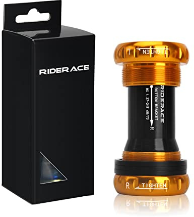 PETSTIBLE Tretlager Mountainbike Tretlager Fahrrad Keramik Kugellager BB52 Tretlager 68-73mm für Teile Gelb