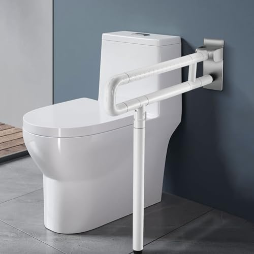 Do-Electr Wall Support Handle Toilet Handle Folding 60cm Non-Slip Stainless Steel Handle 300~350 Kg Handle Shower Foldable Safety Handle for Bathroom and Toilet