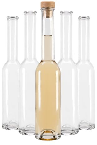 SUPERBUTELKI.PL FENICE Bottiglie per liquore vuote 200 ml set 10 pezzi - Bottiglie vuote con tappi - Bottiglie di vetro deco - Bottiglie da vino vuote