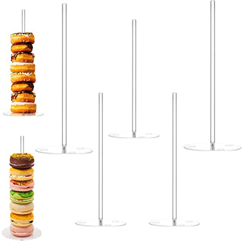 Acryl-Donut-Ständer, Bagel-Ständer, klare Dessert-Kuchen-Display, Donut-Halter für Hochzeit, Geburtstagsfeiern, süße Tische