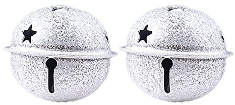 20 Stück 4cm Glöckchen zum Basteln, Weihnachtsglöckchen, Rostschutz Metallglöckchen Optimal für Handwerk, Schmuck, Festival Dekoration, Haustier Glocken, Silber A