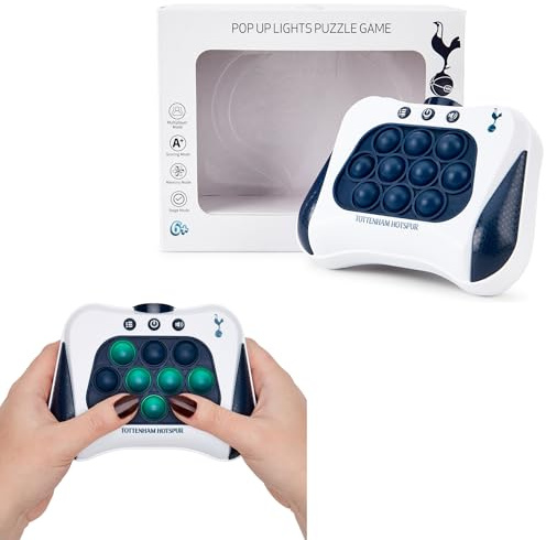 Tottenham Hotspur FC Offiziell Lizenziertes Pop It Electric: Pop-Up-Lichter-Puzzlespiel. Perfekt für jeden Fan der Spurs. Ideales Spielzeuggeschenk für Kinder - Bubble-Sensorik