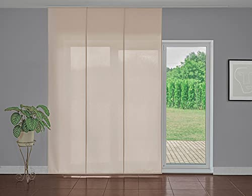 Deco Italia Tenda a pannello scorrevole Beige tinta unita | Pannello da L 50 x H 265 cm, Semi-filtrante