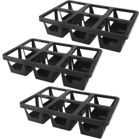 POPETPOP 3 Stück 6 wasserspeicherbarer Blumentopfträger Plug-Fach Vorspeisentablett zimmerpflanzen atmungsaktive Pflanzerstütze Fach Blumentopf Tablett Zelle Kindergarten