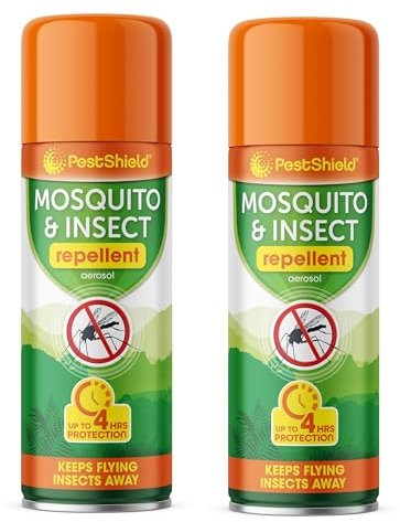 2 Pack Mosquito & Insect Repellent Aerosol Spray | Long-Lasting Insect Protection with Maximum Anti-Mosquito Defense - Effective Protection