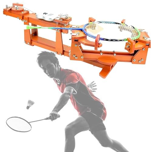 TAHALI Badmintonschläger-Bespannungs-Einfädelmaschine, persönliche Bespannungswerkzeuge mit Winde für Badmintonschläger, Schläger, Tennisschläger, DIY-Squash
