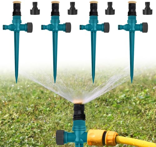 Lithyc Irrigatore Prato - Irrigatori Da Giardino - Irrigazione Automatica A 360° - Impianto Irrigazione Prato - Adatto Per L'Irrigazione A 360° (Verde) Di Cortili, Prati, Giardini, Ecc