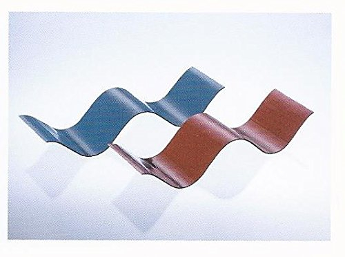 GFK Wellplatten - Profilplatten - Profil 177/51 - passend zu Faserzementplatten - uneingeschränkt hagelfest - Plattenbreite 1100 mm - Nutzbreite 1050 mm (rot - RAL 8012, 3000)