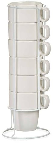 San Ignacio Set 6 tazas porcelana apilable blanco 36 colección VESSIA