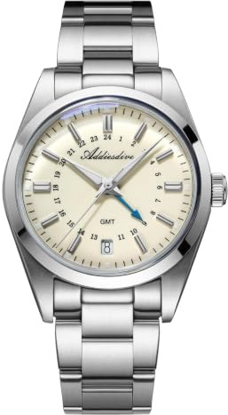 ADDIESDIVE 36 MM Piccolo Quadrante GMT Orologio Uomo Diver Impermeabile 100 M Svizzera 515-24H Acciaio Inossidabile