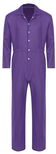 Yihuimin Combinaison de Travail Homme Haute Visibilité Salopette Manches Longues Vêtements de Travail Mécaniciens Agricole Chantiers Violet S