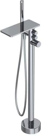 XJTNLB Wasserhahn Badewanne Wasserfall Chrom Freistehende Badewanne mit Armatur 360° Schwenkbar Mischbatterie Dusche mit Brause