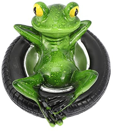 TINEASUR Witterungsbeständige Resin-Frosch-Figur Wasser-Pool-deko Gartenteich Teichdekoration Terrasse Balkon Lebendige Gartenstatue Schwimmend Kreative Außen-Dekoration