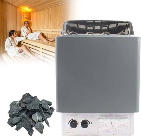 KYZTMHC Calentador de Sauna eléctrico, Horno de Vapor seco, Equipo de Vapor para Calentar el Sudor, Control de Temporizador, para Calentar la Sauna(6KW/380V)