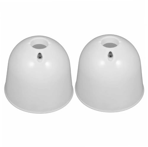 Gadpiparty Cache-ventilateur de Plafond en Pvc Blanc, Lot de 2 Pièces, Capot Plastique Solide et Compatible Large pour Ventilateur de Plafond, Protection Anti-poussière Diamètre 2,2 Cm
