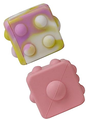 BESTonZON 2st Dekompressionsball Zauberwürfel Mini-tischdekoration Fangen Zinn Outdoor-welpen-snackbeutel Beiß Für Welpen Automatisches Kätzchen Spaß Kieselgel