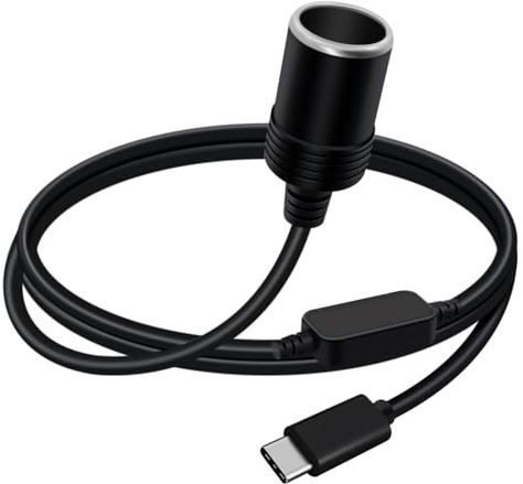 YINGAYOU USB C Stecker auf 12 V Auto Zigarettenanzünder Buchse USB auf Zigaretten Anzünder Adapter Kabel, Für Fahren Recorder DVR Dash Kamera GPS (C, 1.2 m)