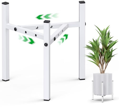 Support pour plantes d'intérieur et d'extérieur, support en fer, étagère décorative réglable pour fleurs adaptée pour pots en céramique de 20-30 cm, distributeur pour boissons glacées et bols