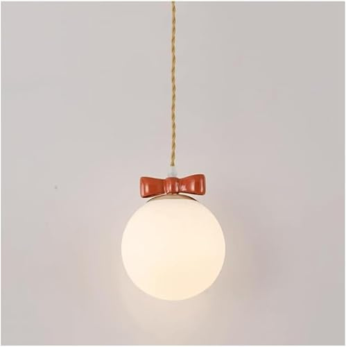 Lámpara colgante de hierro con forma de arco, moderna, de cristal color crema con forma de bola de viento, E26, compatible con sala de estar, comedor, ., bar y decoración de techo junto a la cama , Lá