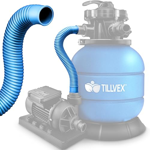 tillvex® Druckschlauch für Sandfilteranlagen 78cm / 38mm - Made in Germany | Saug-Druckschlauch Poolpumpe | Poolschlauch Anschlussschlauch Filteranlage 1 1/2 Zoll Pool Pumpenschlauch Schwimmbadschlauch